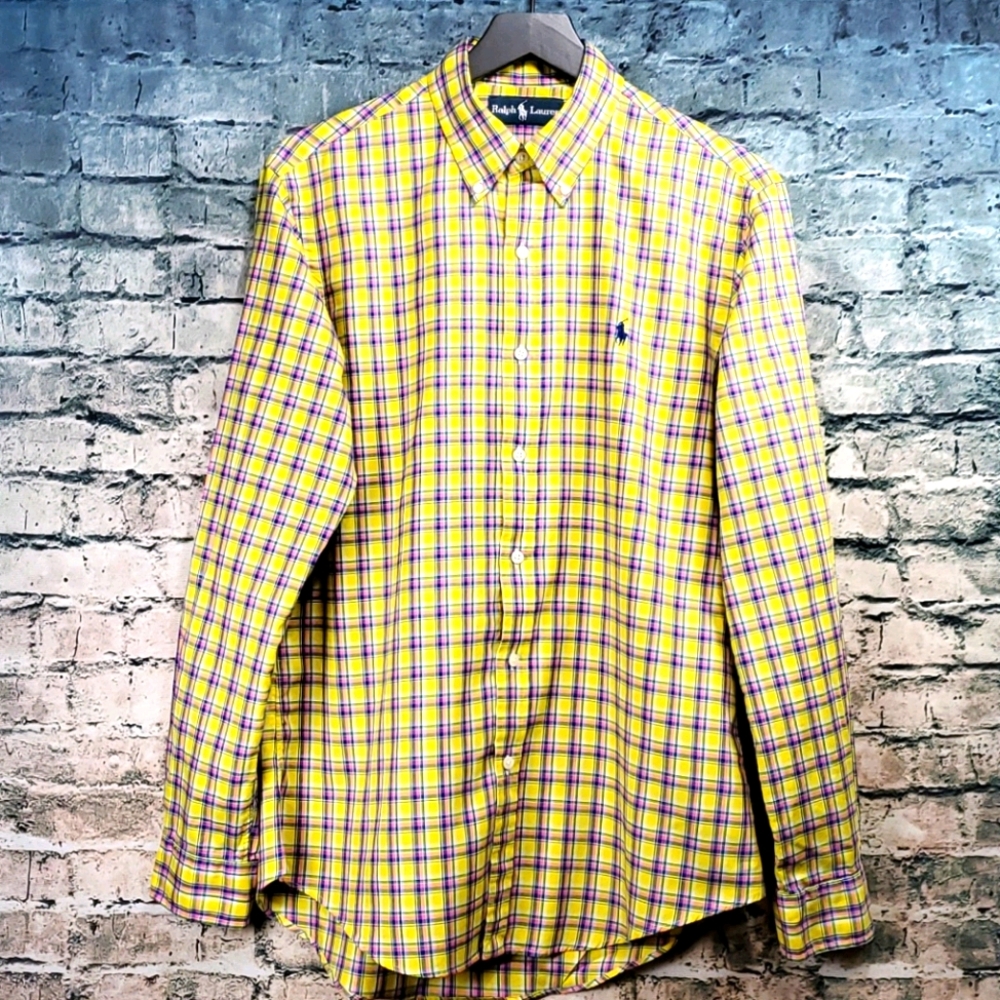 Ralph Lauren | Yellow Plaid Button Down Shirt